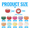 100Pcs 10 Colors AB Color Resin Rose Flower European Beads RESI-TA0003-89-4