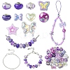 DIY Acrylic Beads & Brass European Style Bracelet Making Kits DIY-YW0012-21C-1
