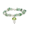 4Pcs 4 Style Natural & Synthetic Mixed Gemstone Chips & Glass Pearl Beaded Stretch Bracelets Set BJEW-TA00207-4