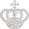 Crown Glass Rhinestone Patches DIY-WH0260-81A-1
