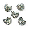 Sparkling Acrylic Heart Beads with Rhinestone Embellishment LS-OACR-NH0001-02A-03-1