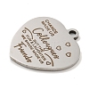 Non-Tarnish 201 Stainless Steel Pendants STAS-L079-25P-06-2