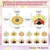 30Pcs 6 Styles Rack Plating Alloy Enamel Pendants ENAM-CJ0006-25-8