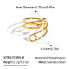 304 Stainless Steel Open Cuff Rings for Women BS6806-1-2
