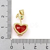 Rack Plating Brass Micro Pave Clear Cubic Zirconia Pendants X-ZIRC-L100-161G-03-3