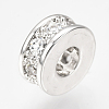 Brass Micro Pave Cubic Zirconia Beads ZIRC-Q013-137P-3