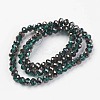 Electroplate Transparent Glass Beads Strands EGLA-A034-T2mm-P05-2