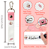 PU Leather & Cotton Name Marker Keychain AJEW-WH0514-030-2