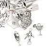 35Pcs 7 Styles Wine Theme Tibetan Style Alloy Pendants TIBE-FP0001-10-2