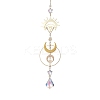 Brass Moon Eye Hanging Ornaments HJEW-TA00219-1