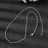 Brass Figaro Chain Necklaces for Women NJEW-B157-02P-1