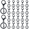 24Pcs Alloy Keychain Clasps KEYC-SC0001-82EB-1