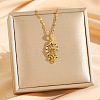 Brass Micro Pave Black Cubic Zirconia Snake Pendant Necklaces NJEW-K280-08G-1