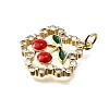 Brass Enamel Pendants KK-B136-04G-01-2