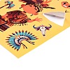 6Pcs Thanksgiving Day Paper Self-Adhesive Picture Stickers STIC-C010-32-4