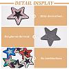 24Pcs 6 Colors Star Cloth Sequin Patches PATC-HY0001-34-4