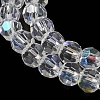 Electroplate Transparent Glass Beads Strands EGLA-A035-T4mm-L19-3