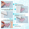 10Pcs Butterfly Hotfix Rhinestone Iron on/Sew On Patches PATC-DR0001-04A-4