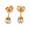 304 Stainless Steel Micro Pave Clear Cubic Zirconia Stud Earrings EJEW-P299-01B-G-4