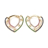 Starfish Cubic Zirconia Hoop Earrings EJEW-M216-08A-2