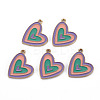 Alloy Enamel Pendants ENAM-S126-082-NR-1