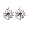 304 Stainless Steel Rhinestone Pendants STAS-Z166-24P-02-1