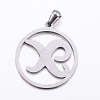 Non-Tarnish 304 Stainless Steel Pendants STAS-K162-077P-2