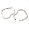 304 Stainless Steel Heart Hoop Earrings EJEW-S242-01P-G-1