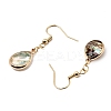 Natural Paua Shell Dangle Earrings EJEW-JE06274-06-2