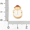 Christams Brass Enamel European Beads KK-F922-03D-G-3