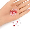30Pcs 3 Colors Transparent Spray Painted Glass Beads GLAA-FP0001-34-4