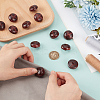 12Pcs 1-Hole Cowhide Shank Buttons BUTT-CL0001-06A-3
