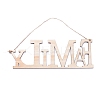 Density Board Wooden Wall Ornament Doorplate Pendants HJEW-C004-15-3