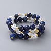 Two Loops Fashion Wrap Bracelets BJEW-JB04689-02-3