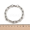 304 Stainless Steel Cable Chain Bracelets for Women Men BJEW-F488-59P-5