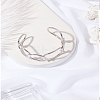 1Pc ElectrophoresisIron Cuff Bangles for Women BJEW-LP0002-27P-3