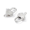 Anti-Tarnish Rhodium Plated 925 Sterling Silver Lobster Claw Clasps STER-K173-15P-2