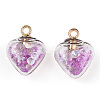 Glow in the Dark Luminous Glass Pendants GLAA-YWC0001-01A-1