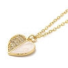 Brass Enamel with Rhinestone Pendant Necklace LS-NJEW-Q320-01B-G-2