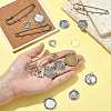 DIY Flat Round Alloy Commemorative Photo Pendants Making Kits DIY-FS0009-23-8