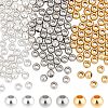 300Pcs 3 Colors Rack Plating and PVD Vacuum Plating Brass Round Spacer Beads KK-FH0003-54-1