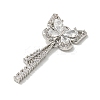 Brass Micro Pave Clear Cubic Zirconia Studs Pendants KK-K378-03P-2