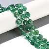 Natural Green Onyx Agate(Dyed & Heated) Beads Strands G-N342-05-1