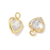 Brass Micro Pave Cubic Zirconia Pendants KK-Z136-18G-01-2