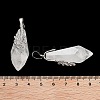 Natural Quartz Crystal Rock Crystal Faceted Teardrop Pendants G-Q163-04P-05-3