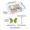 8 Pairs 4 Colors Alloy Enamel Pendants ENAM-FS0002-49-4