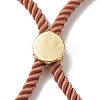 Half Finished Twisted Milan Rope Slider Bracelets FIND-G032-01G-21-5