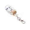 Natural Lapis Lazuli/Amethyst/Carnelian/Citrine/Rose Quartz/Amazonite Chip & Shell Beads inside Glass Wishing Bottle Pendant Decorations HJEW-JM03221-5