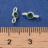 925 Sterling Silver Pave Cubic Zirconia Connector Charms STER-Z007-01P-02-3