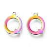 Ion Plating(IP) 304 Stainless Steel Charms STAS-H112-Q-M-1